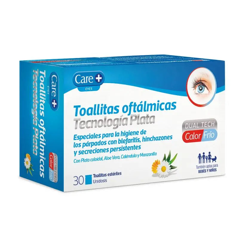 Care+ Ophthalmic Wipes Silver Technology 30 Units