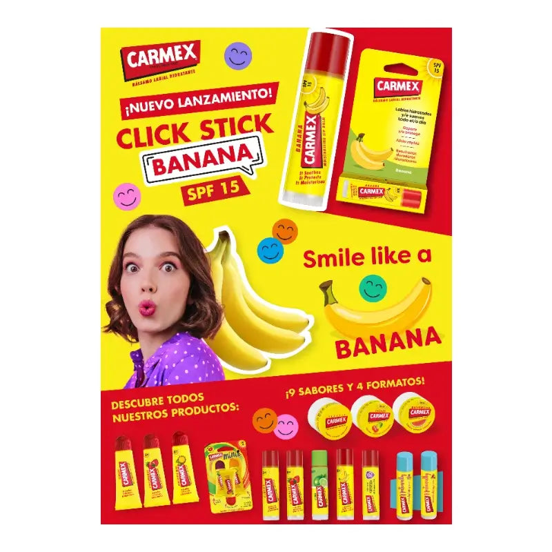 Carmex Banana Lip Balm Stick SPF15, 4.25g