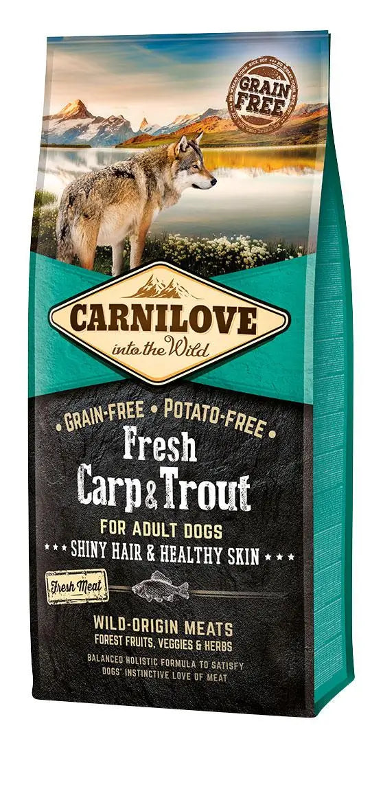 Carnilove Canine Adult Fresh Carp Trout Hair Skin 12Kg dog food