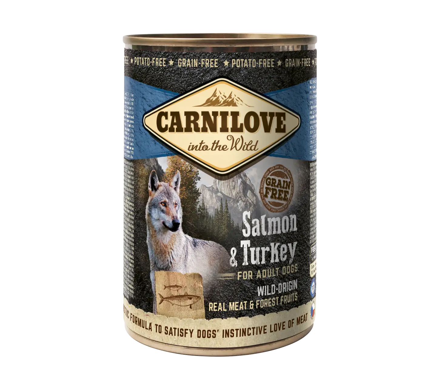 Carnilove Canine Adult Salmon Turkey 6X400Gr Box, wet dog food