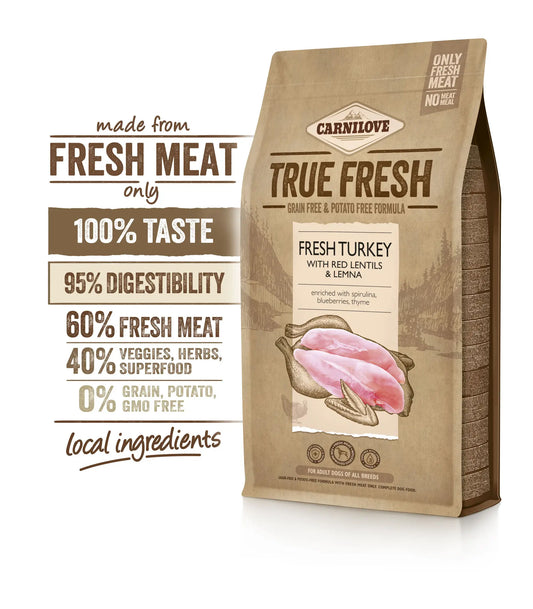 Carnilove Canine Adult True Fresh Turkey 1,4Kg, dog food