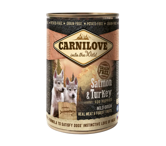 Carnilove Canine Puppy Salmon Turkey Box 6X400Gr wet dog food