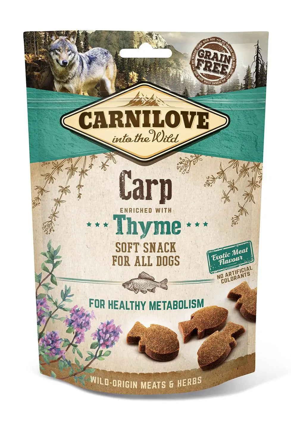 Carnilove Canine Snack Semi Moist Snack Tent Thyme 10X200Gr, snack for dogs
