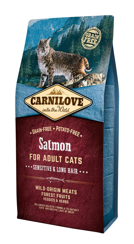 Carnilove Feline Adult Salmon Sensitive Long Hair 6Kg cat food