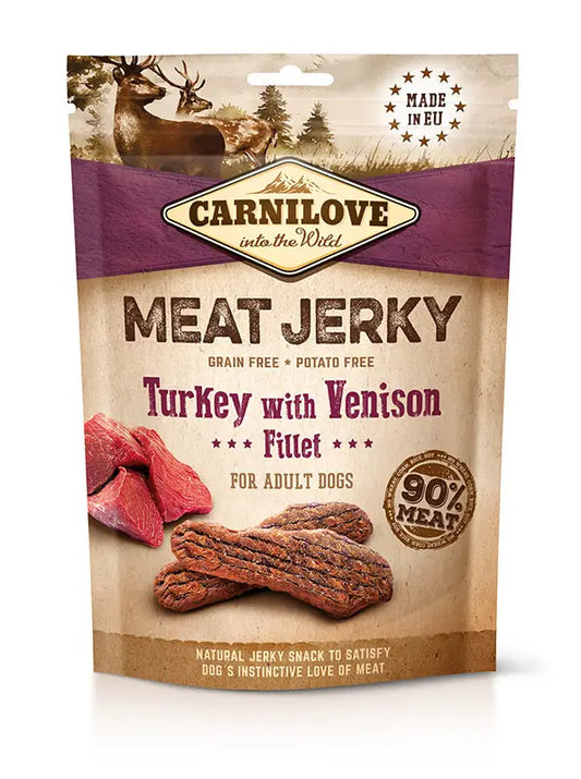 Carnilove Jerky Venison & Turkey Fillets 12X100Gr dog snack