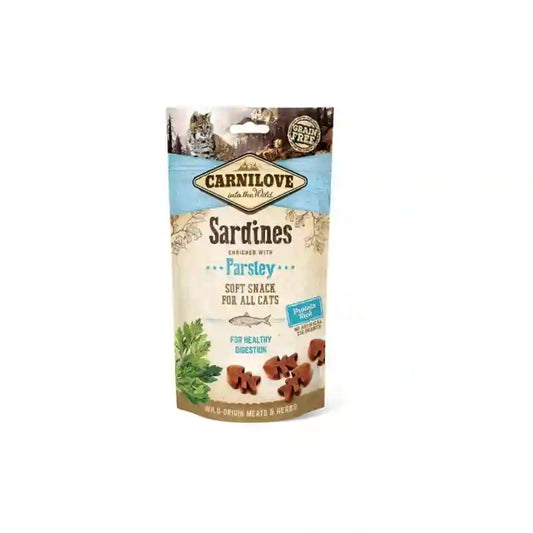 Carnilove Snack Semi-moist Snack Sardine Fillet with Parsley For Cats, 50 g