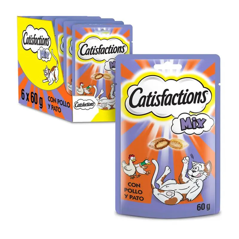 Catisfactions Feline Mixed Chicken Duck Box 6X60Gr