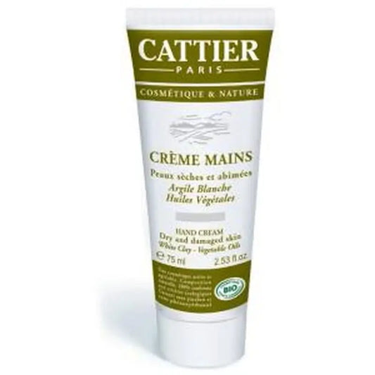 Cattier Hand Cream With White Clay 75Ml.