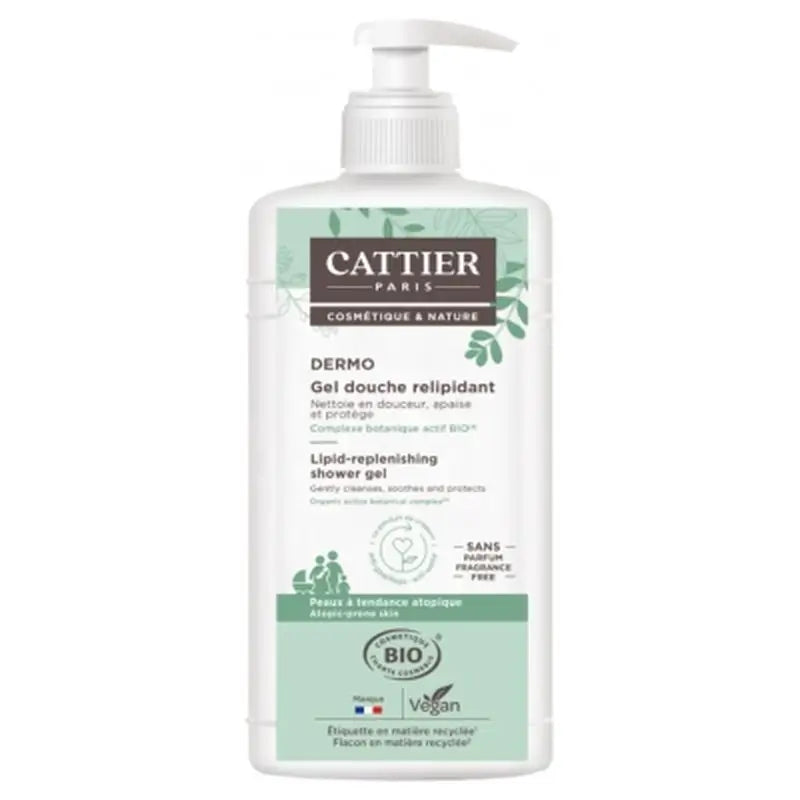 Cattier Dermo Relipidising Shower Gel 500Ml. Bio Vegan