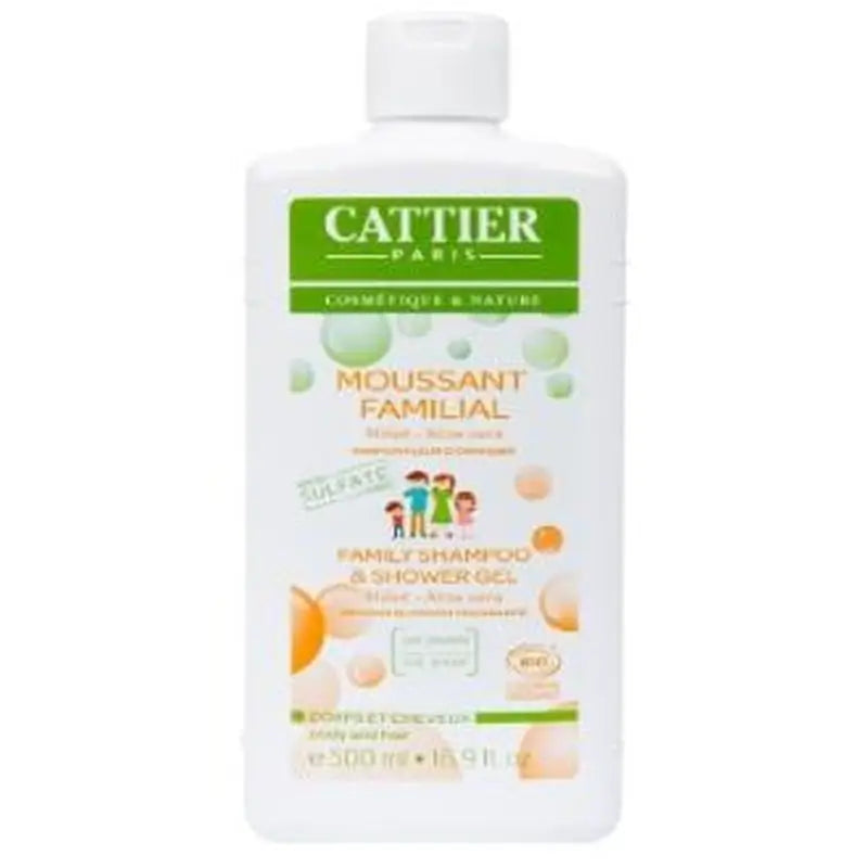 Cattier Sulfate-Free Family Shower Gel & Shampoo 500Ml.