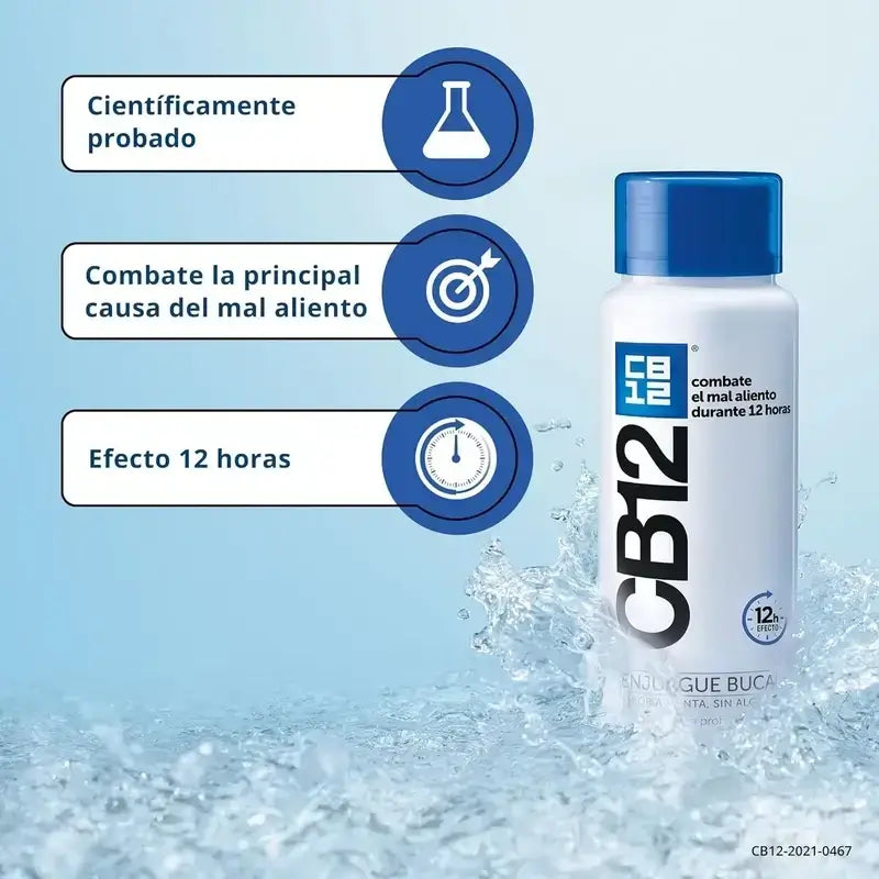 Cb12 Mint Mouthwash Mint Flavoured Halitosis Mouthwash, 2X250 Ml