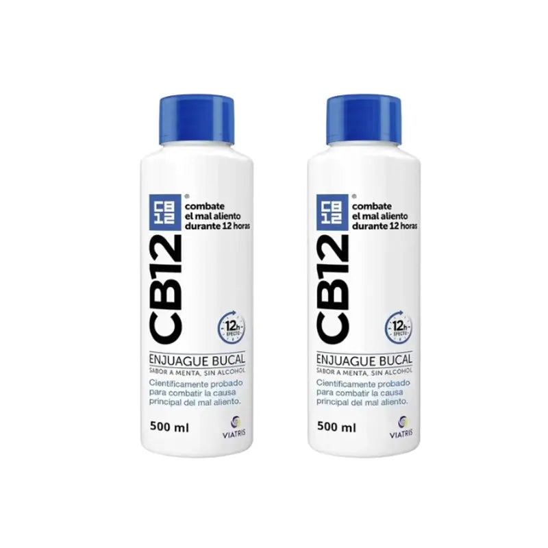 Cb12 Mint Mouthwash Mint Flavoured Halitosis Mouthwash, 2X500 Ml