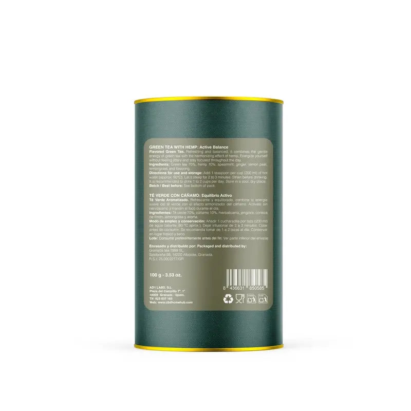 CBD HOME - Green Tea and Hemp - 100 g