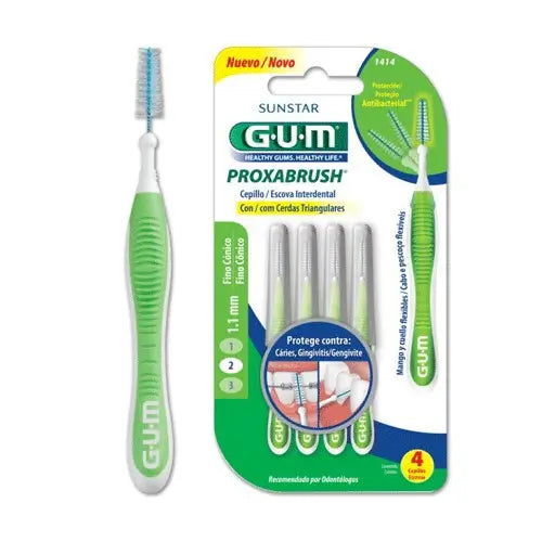 GUM INTERDENTAL BRUSH PROXABRUSH 1.1MM 4 UNITS