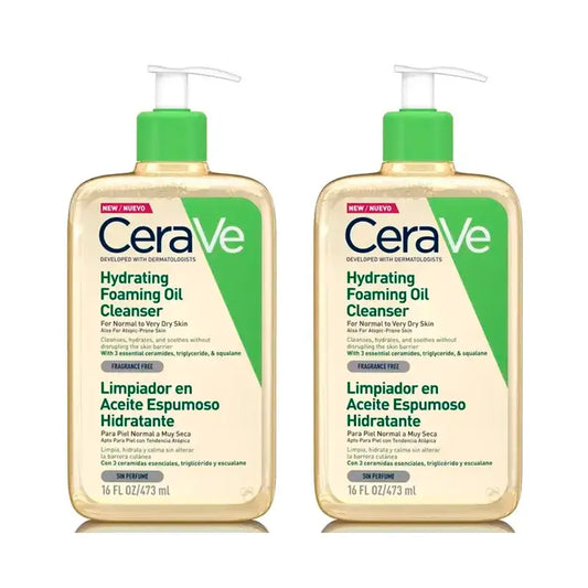 CeraVe Moisturising Foaming Cleansing Oil, Pack 2 x 473 ml