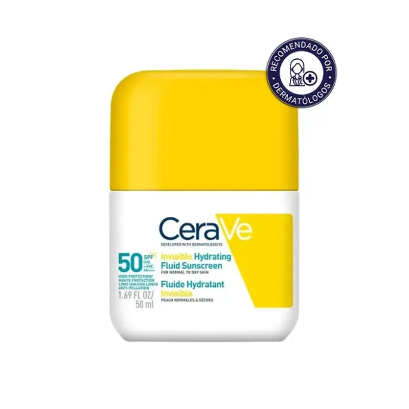 Cerave Invisible Moisturising Protection Fluid Spf 50 With 3 Ceramides, 50 ml