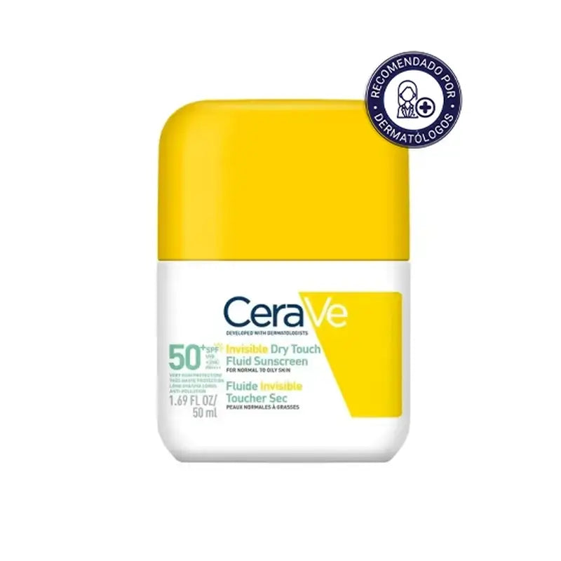 Cerave Invisible Protective Fluid Oil Control Spf 50+ With 3 Ceramides, 50 ml