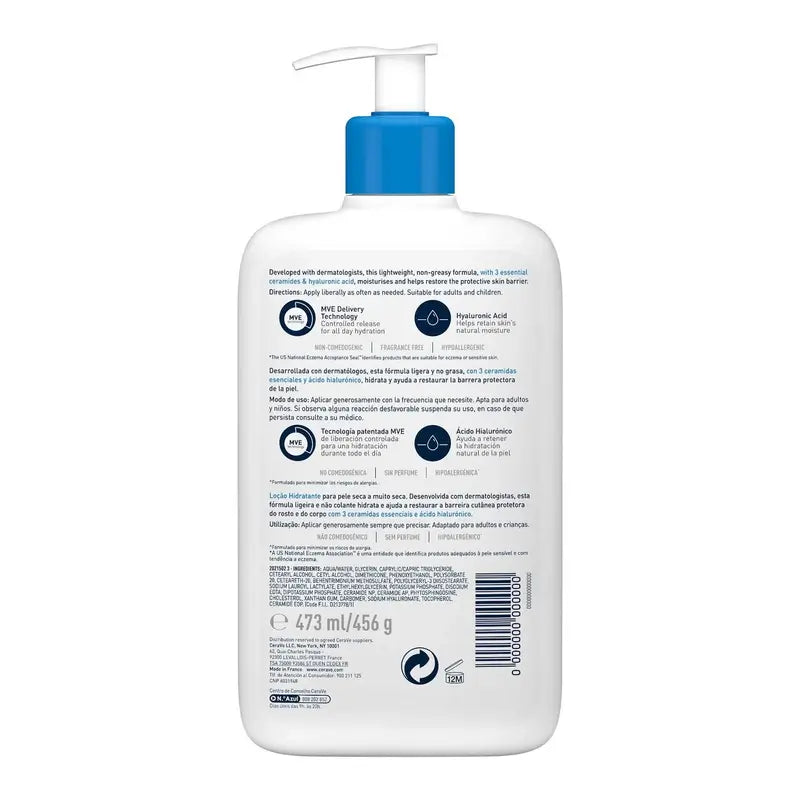 CeraVe Moisturising Lotion for Dry or Very Dry Skin, 473 ml