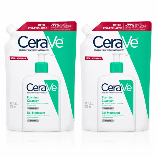 Cerave Pack Cerave Foaming Cleansing Gel Refill, 473 Ml, x2