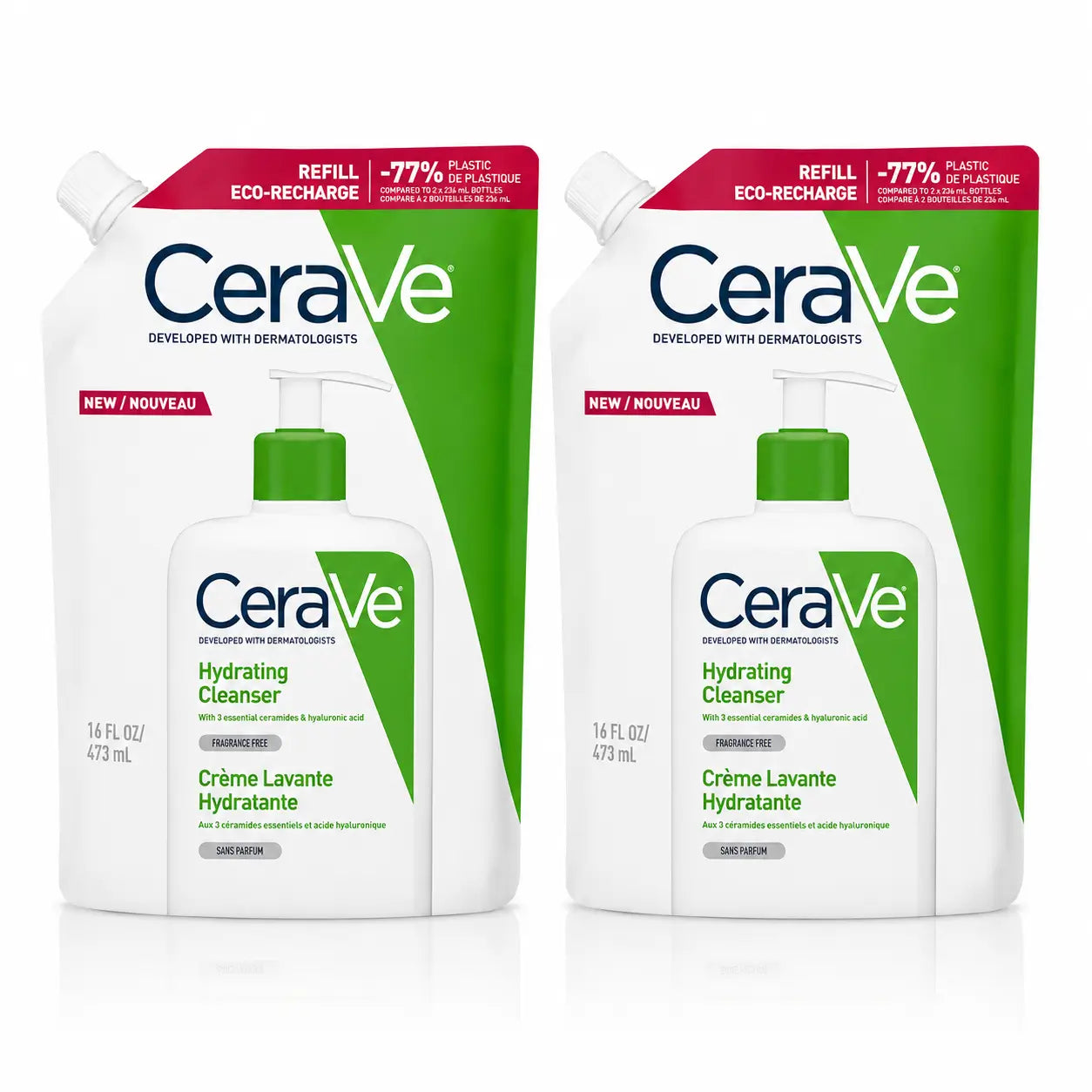 Cerave Pack Cerave Moisturising Cleanser Refill, 473 Ml, x2