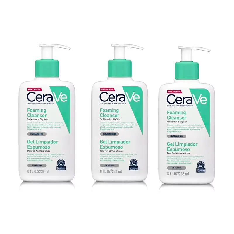 CeraVe Triplo Foaming Cleansing Gel Cleanser, 3 x 236 ml