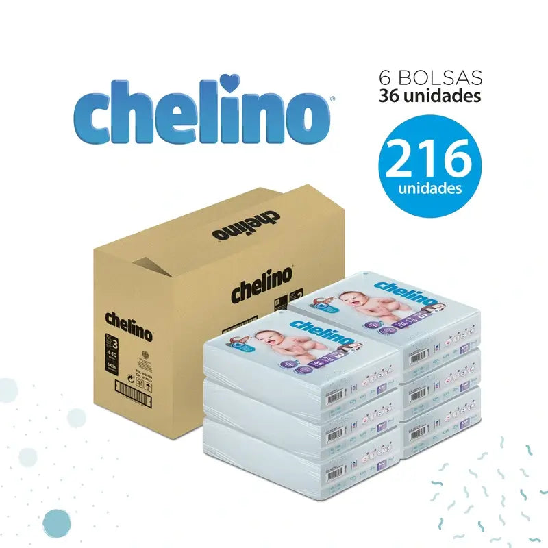 Chelino Nappy Size 3 (4-10 Kg) , 36 units