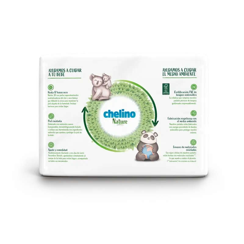Chelino Nature Nappy Size 3 (4-10 Kg) , 36 units