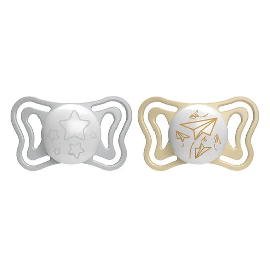 Chicco Pacifier Physio Light Luminous Silicone 6-16M 2 Units