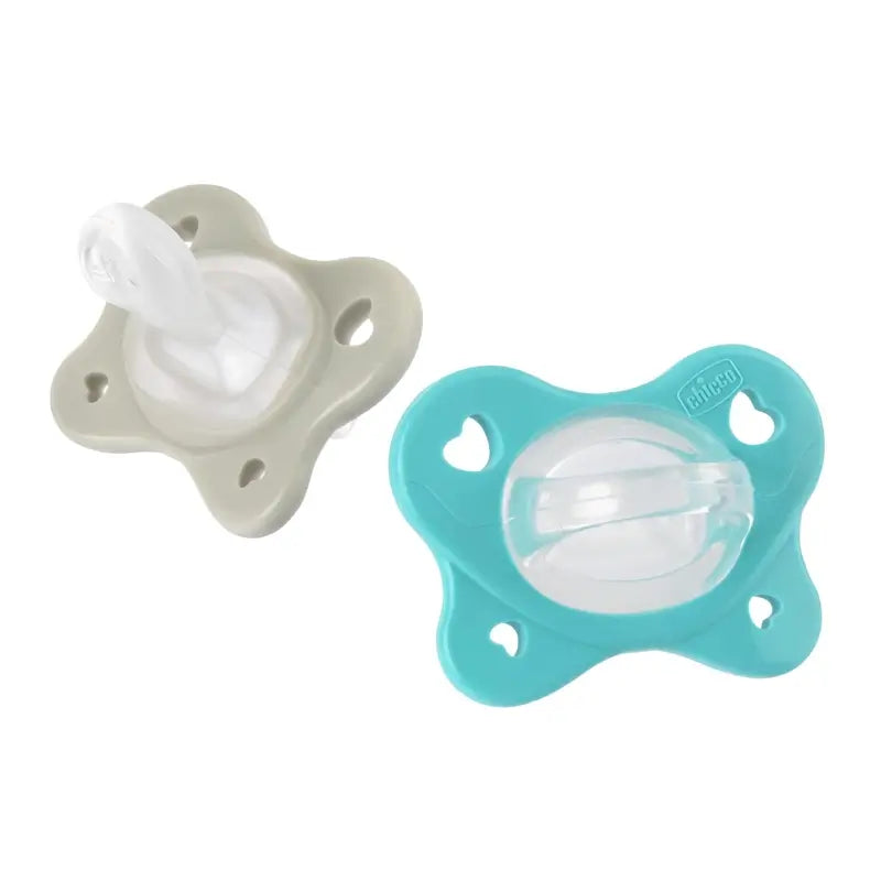 Chicco Physioform Dual Soft Silicone Pacifier Blue 6-16M 2 Units