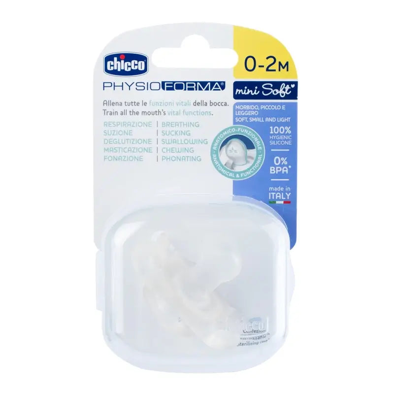 Chicco Pacifier Physioforma Minisoft Transparent 0-M 1 Unit