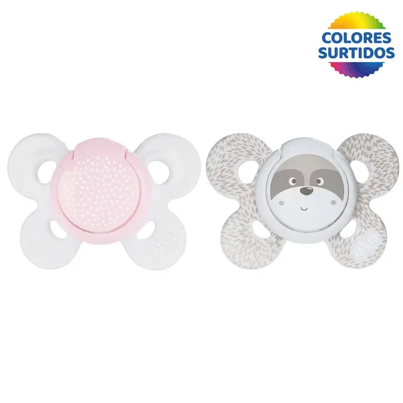Chicco Pacifier Physio Comfort Silicone Pink 2-6M 2 pieces assorted