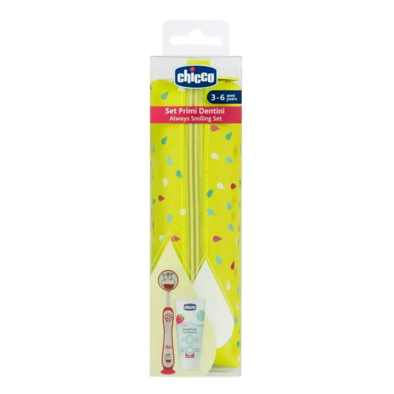 Chicco Hippo Pink Blue Dental Set 36M+