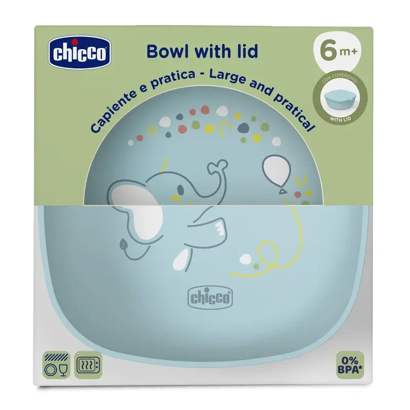 Chicco Bowl With Lid 6M+ Blue