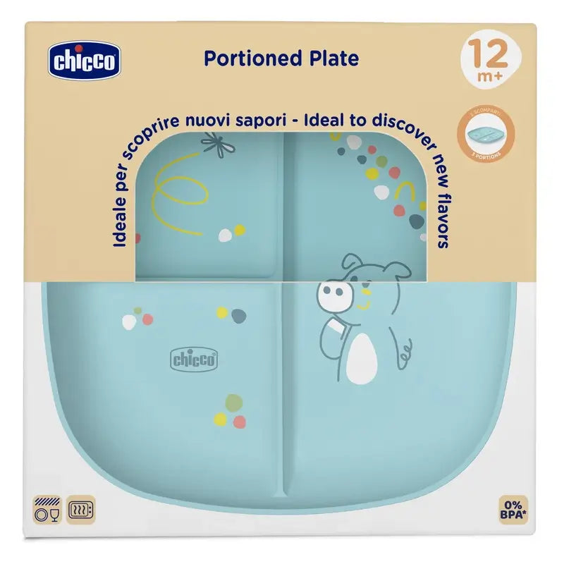 Chicco Dish With Compartments 12M+ Blue