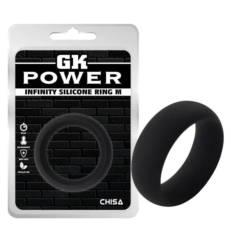 Chisa Infinity Silicone Penis Ring M Black