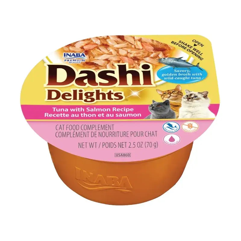 Churu Dashi Wet Cat Food: Tuna and Salmon Recipe, 6 x 70 g