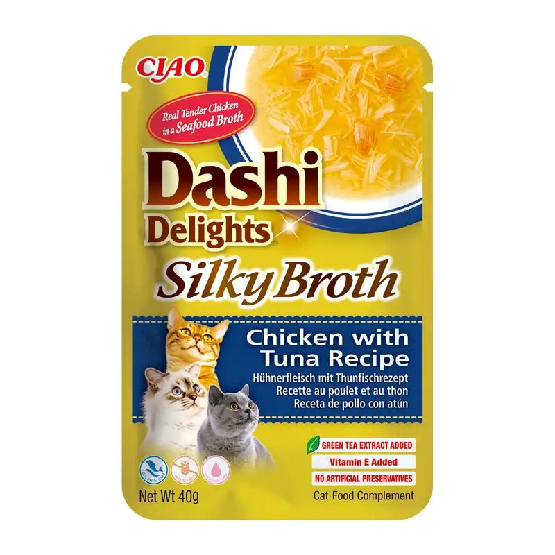Churu Dashi Delights Wet Cat Food – Chicken and Tuna Flavour, 12 x 40 g