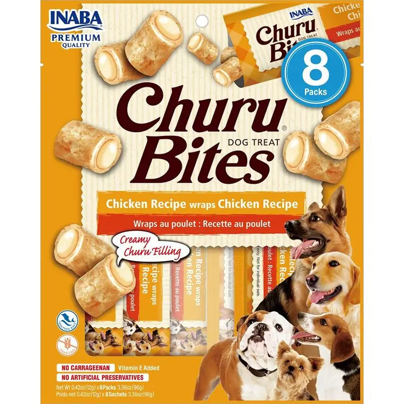 Churu Dog Bites Chicken Recipe Display 8X96Gr