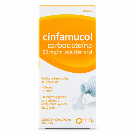Cinfamucol Carbocisteine 50 mg/ ml Oral Solution 200 ml