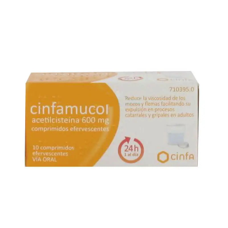 Cinfamucol 600 mg 10 Effervescent Tablets