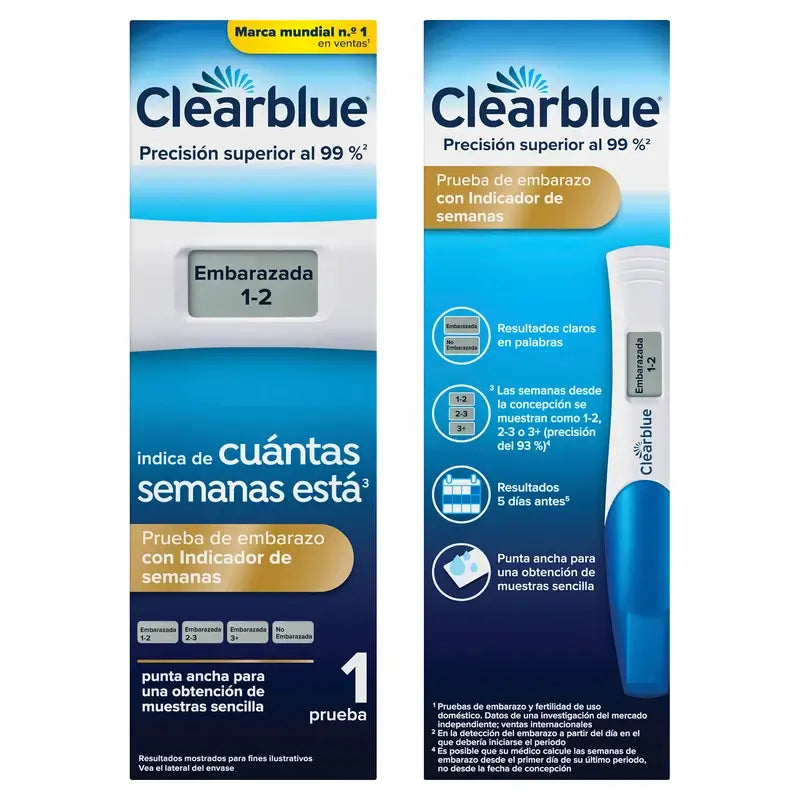 Clearblue Digital Pregnancy Test with Week Indicator, 1 Digital Test
