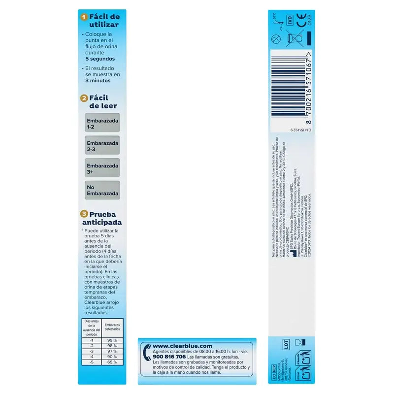 Clearblue Digital Pregnancy Test with Week Indicator, 1 Digital Test