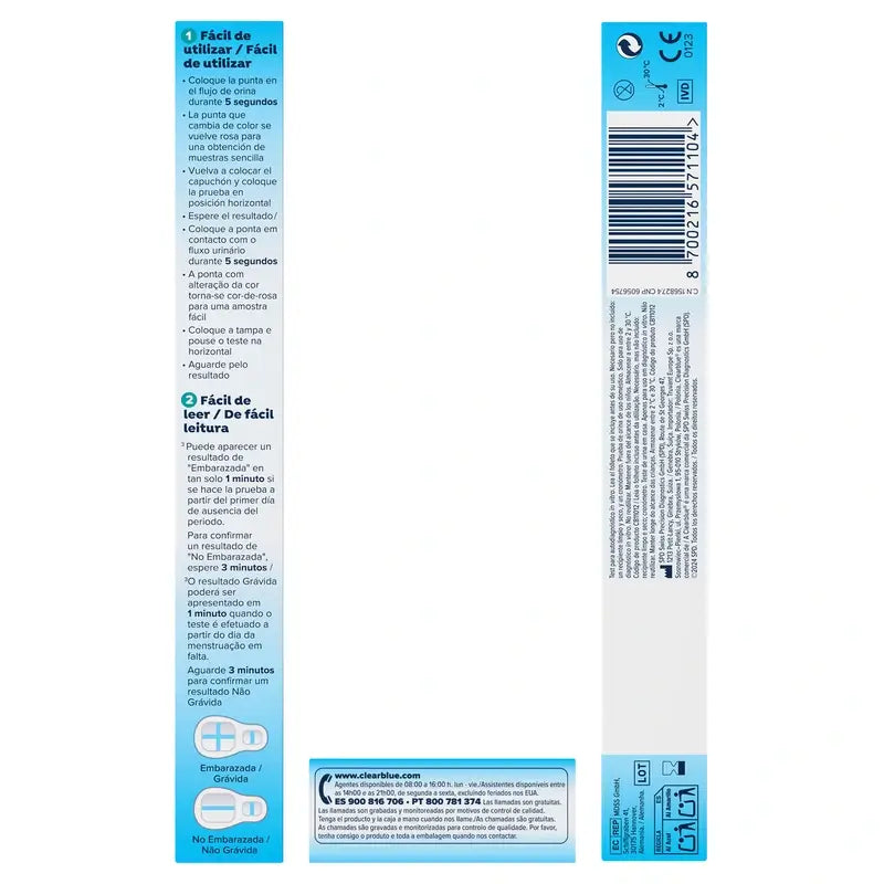 Clearblue Pregnancy Test with Rapid Detection, Results in as little as 1 Minute, 1 Test