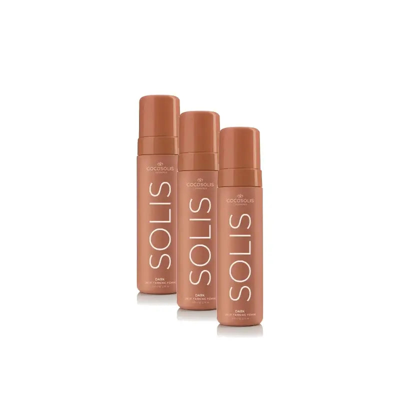 Cocosolis Solis Dark Self-Tanning Foam, Pack of 3 x 200 ml