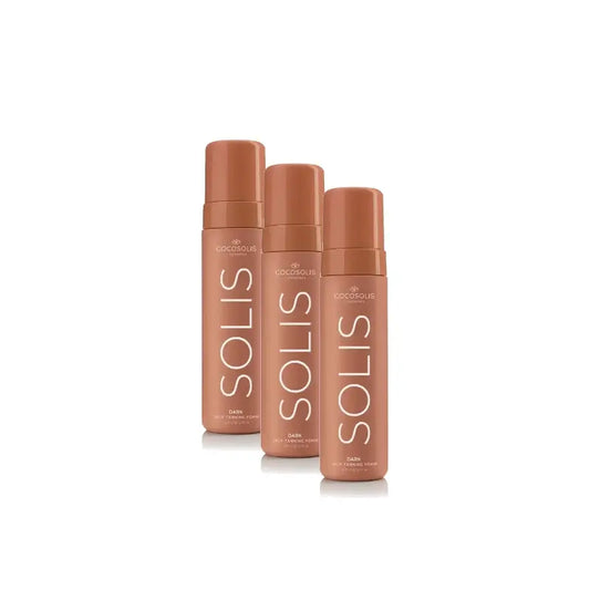 Cocosolis Solis Dark Self-Tanning Foam, Pack of 3 x 200 ml
