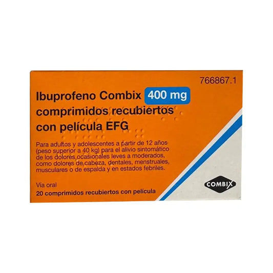 Combix Ibuprofen 400 Mg Efg, 20 tablets