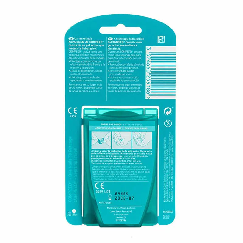 Compeed Callos Apositos Apositos Proteccion Entre Dedos 10 units
