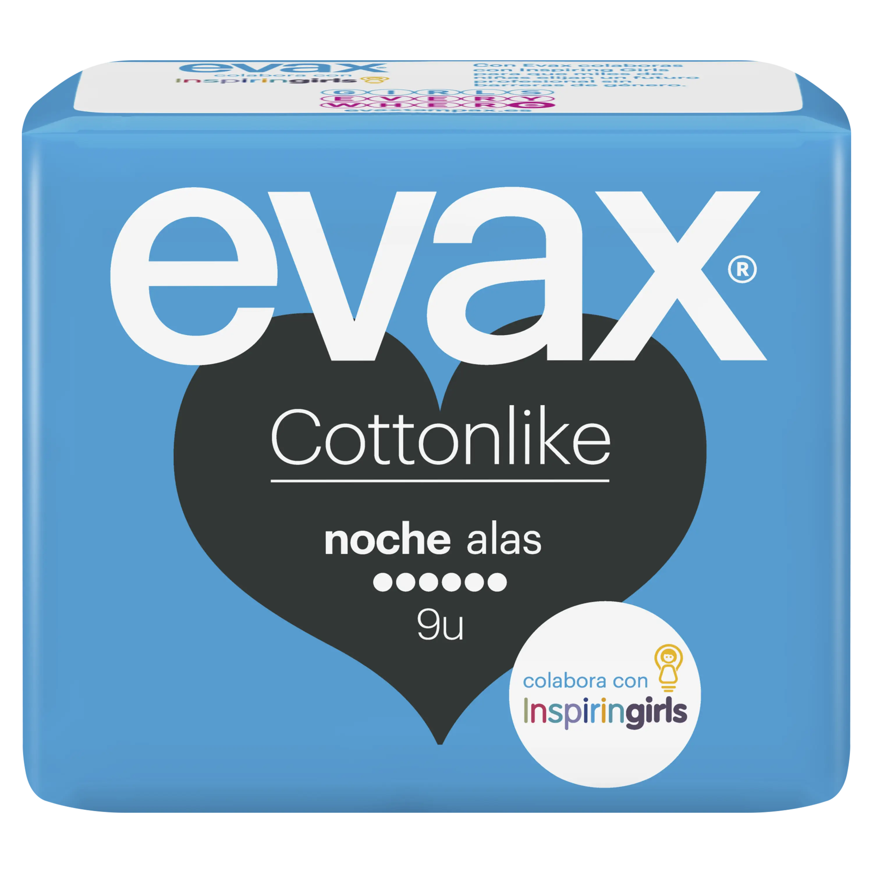 Evax Cottonlike Night Pads with Wings 9 units