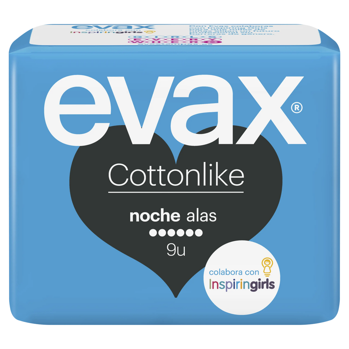 Evax Cottonlike Night Pads with Wings 9 units