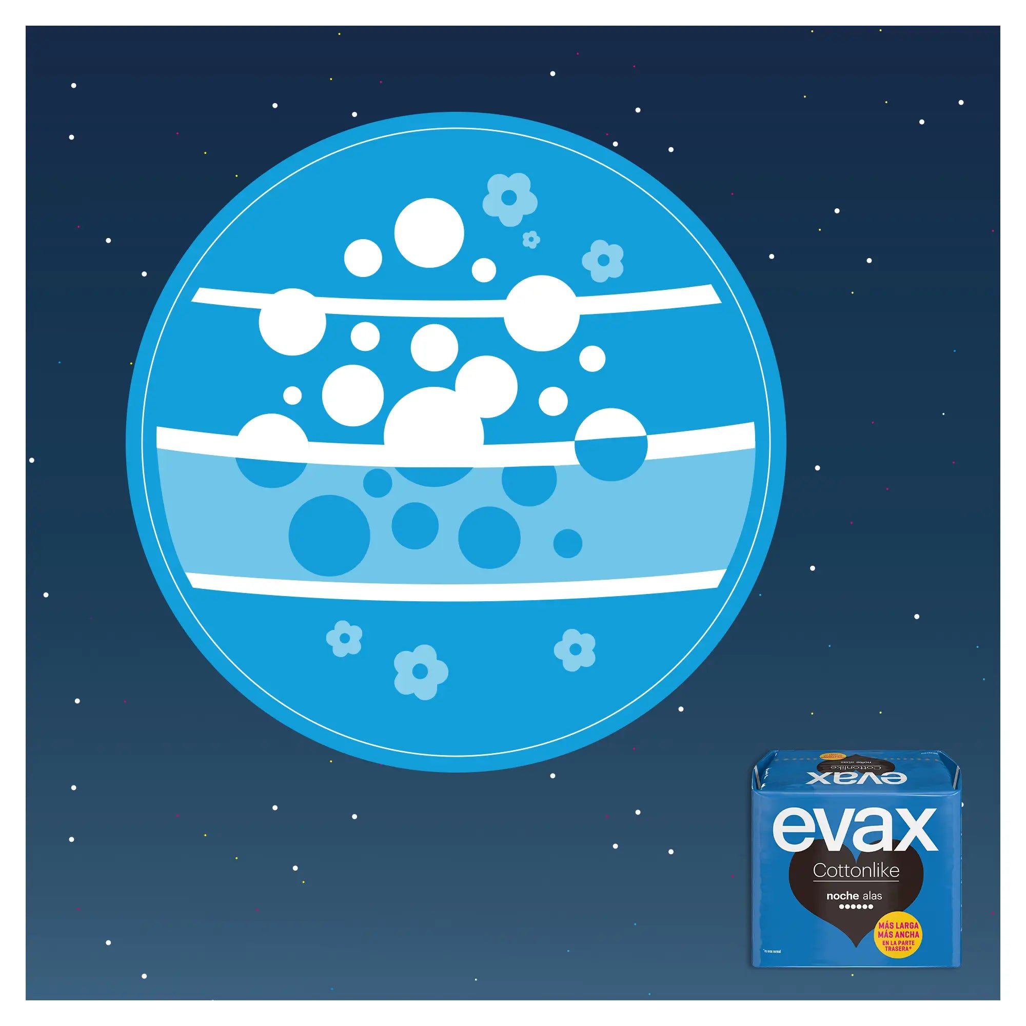 Evax Cottonlike Night Pads with Wings 9 units